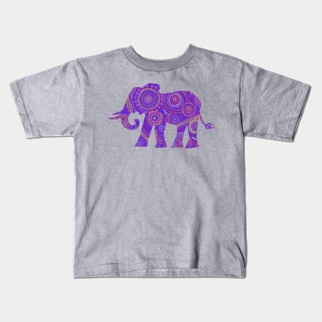 Elephant Mandala Kids T-Shirt by InkedinRed